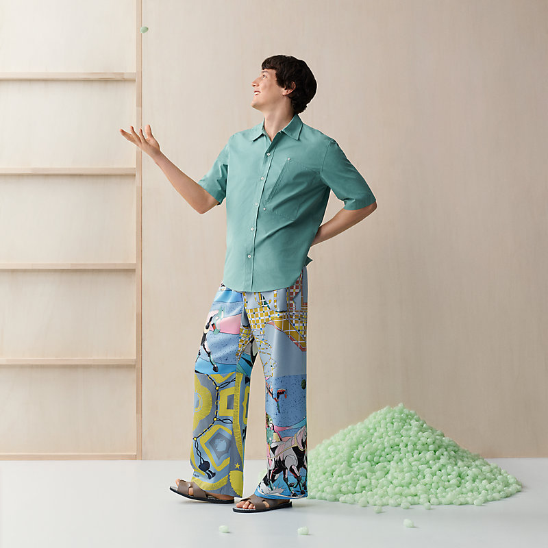 Silk patchwork pants | Hermès USA